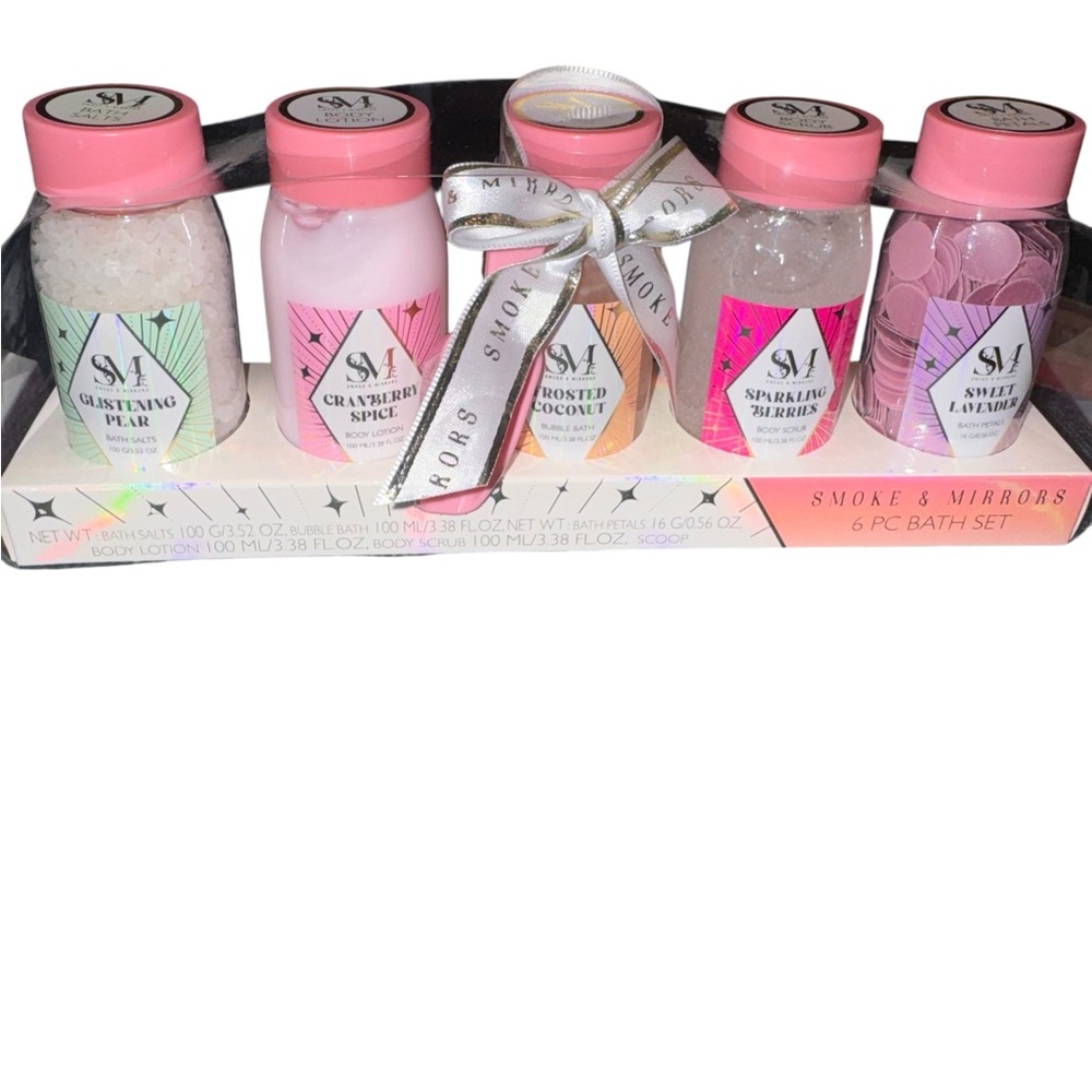 Smoke & Mirrors Pink 5-Piece Bath Set — Assorted